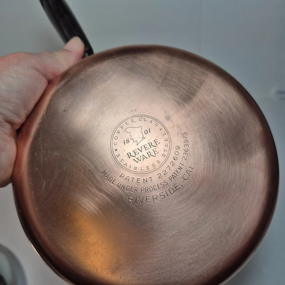 Revere Ware Revereware 1 Qt Copper Bottom Combination Pan Riverside with Lid